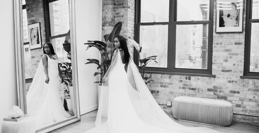 Woman wearing dress.